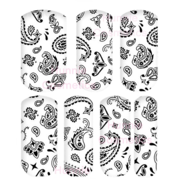 2 sheets Clear bandana nail decals | Wholesale !! - Picture 1 of 5